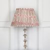 shenouk, lampshades, block print, Indian block print, luxury lampshades, premium lampshades, handmade lampshades, English block print, English country home, English decor, pleated lampshades, linen lampshade, silk lampshade, pink, green