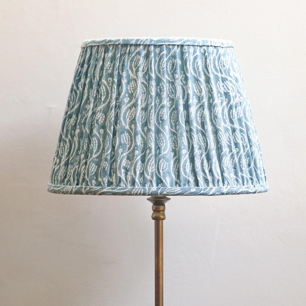 Gita Lampshade, shenouk, luxury lampshades, indian lampshades, linen lampshades, indian block print, indian textiles, indian block print lampshades, block print lampshades, gathered lampshades, pleated lampshades Gita Lampshade, shenouk, luxury lampshades, indian lampshades, linen lampshades, indian block print, indian textiles, indian block print lampshades, block print lampshades, gathered lampshades, pleated lampshades