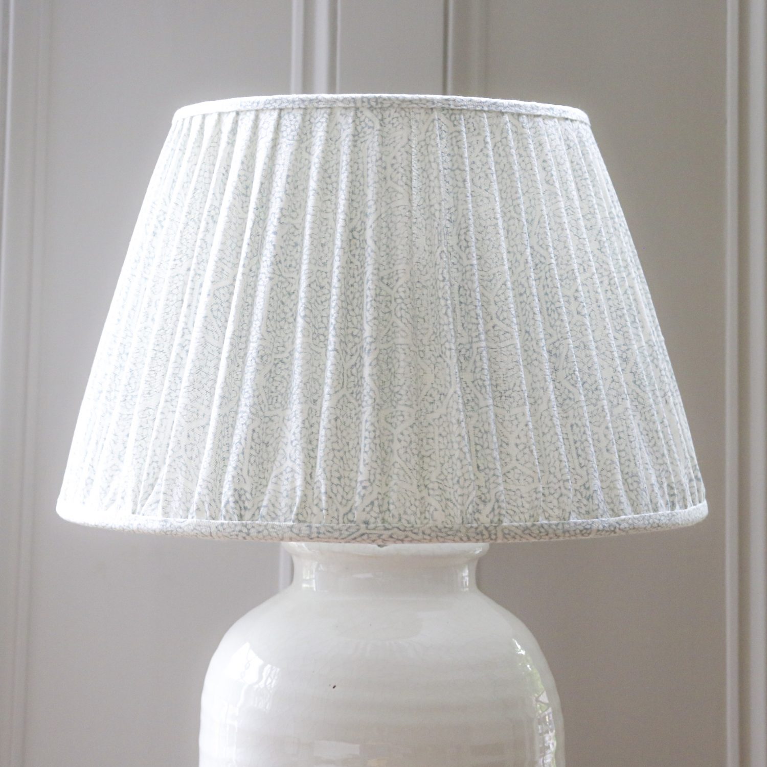 block print, shenouk, luxury lampshades, gathered lampshades, English interiors, English country home decor, pleated lampshades, shenouk, premium lampshades, online shopping block print, online shopping lampshades, Indian textiles, English block print, indian block print