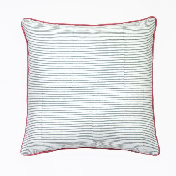 cushions, block print cushions, striped cushions, shenouk, luxury cushions, uk block print, online shopping block print, handmade cushions, blue cushions, pink cushions, sofa cushions, bedroom cushions