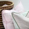 cushions, block print cushions, striped cushions, shenouk, luxury cushions, uk block print, online shopping block print, handmade cushions, pink cushions, sofa cushions, bedroom cushions, green cushions
