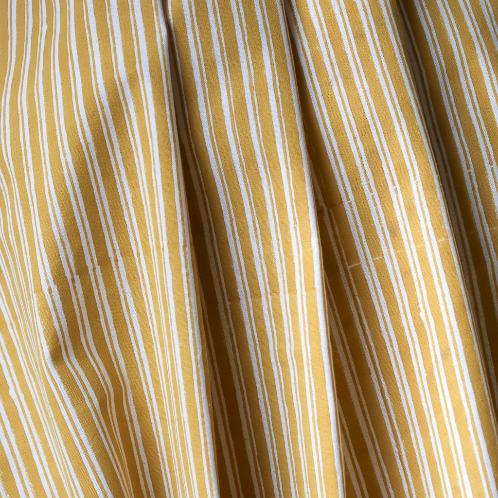 Southampton Yellow Fabric. Indian block print fabric. Block print fabric.
