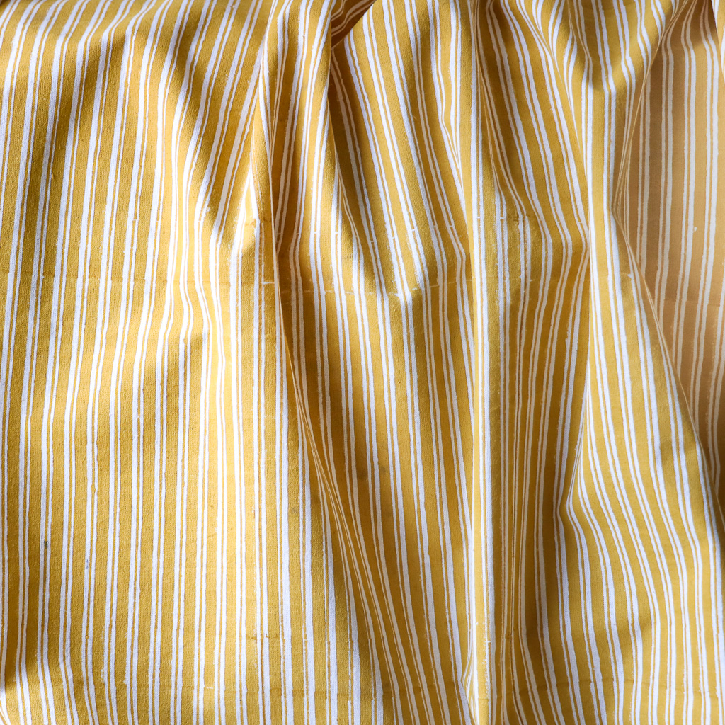 Southampton Yellow Fabric. Indian block print fabric. Block print fabric.