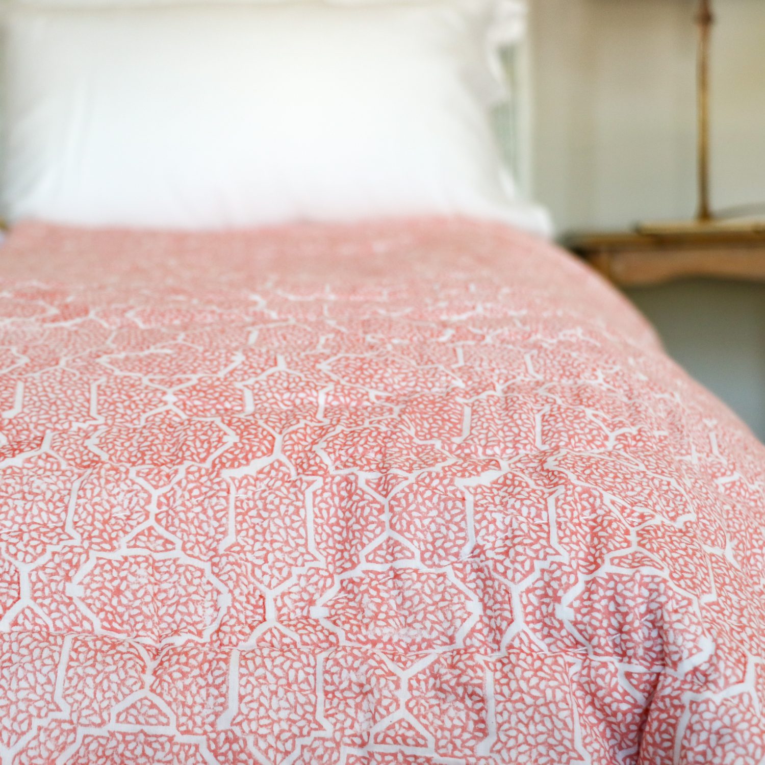 Block print quilts, block print lampshades, shenouk, bedroom decor, English block print, indian block print, indian textiles, quilts, lampshades, gathered lampshades, online shopping block print, online shopping homewares, online home fabrics, home fabrics, blue quilts, blue cushions, bedroom decor, teal quilt, aqua quilt, linen lampshades, luxury bed linen, uk quilts, uk lampshades