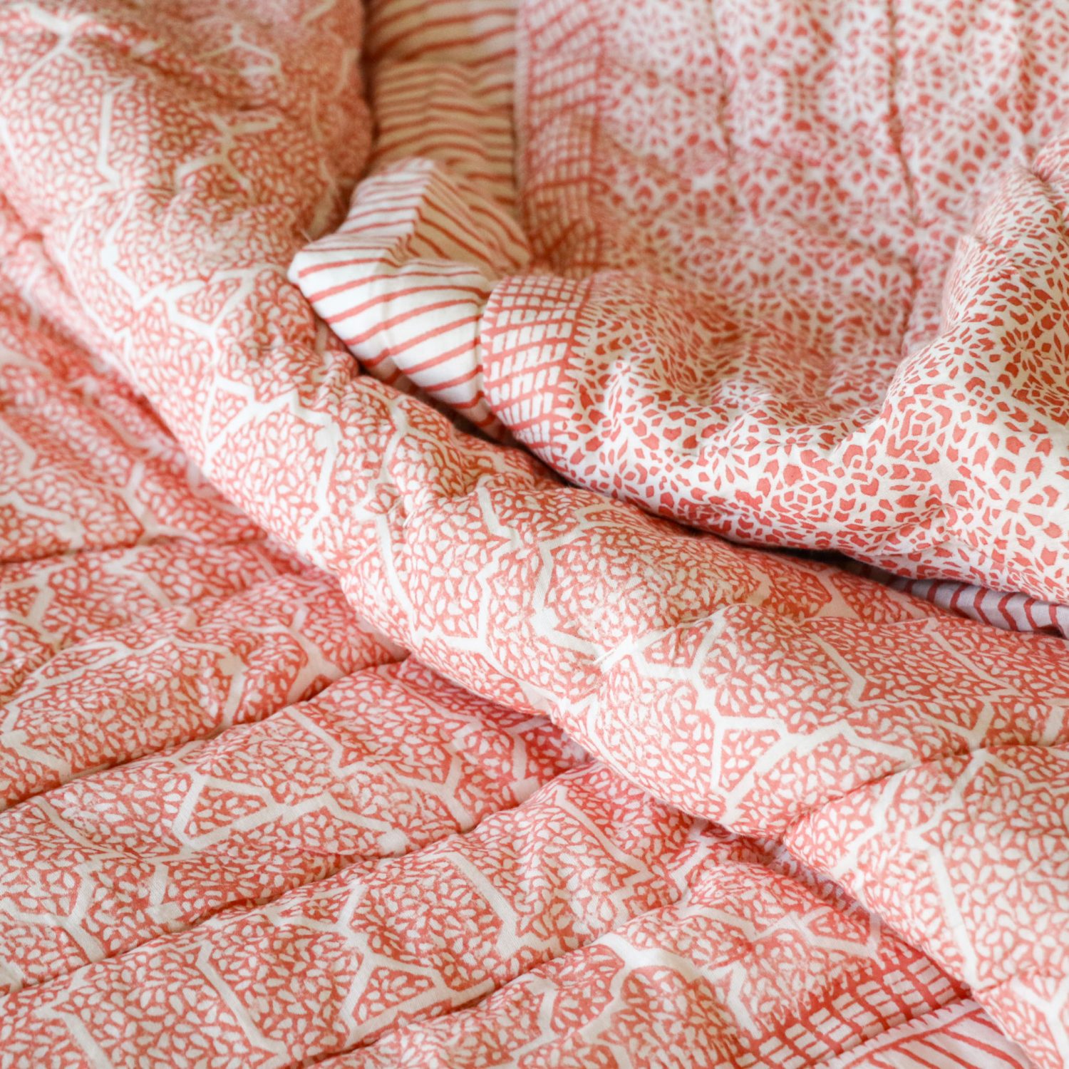 Block print quilts, block print lampshades, shenouk, bedroom decor, English block print, indian block print, indian textiles, quilts, lampshades, gathered lampshades, online shopping block print, online shopping homewares, online home fabrics, home fabrics, blue quilts, blue cushions, bedroom decor, teal quilt, aqua quilt, linen lampshades, luxury bed linen, uk quilts, uk lampshades