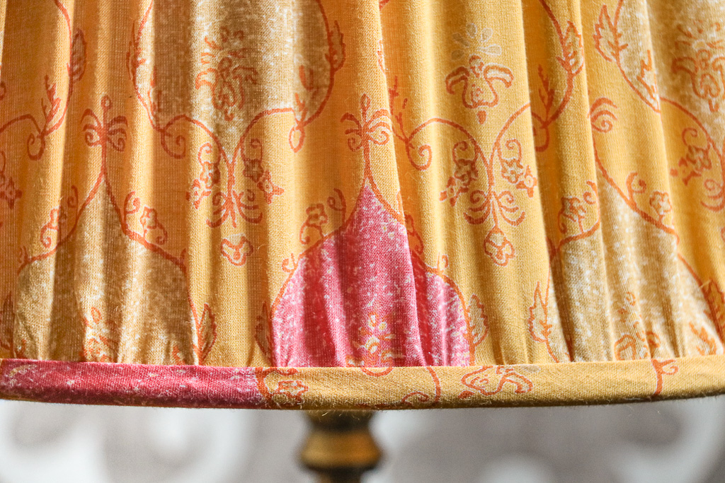 Megève Lampshade, Indian block print fabric, block print fabric, block print lampshades