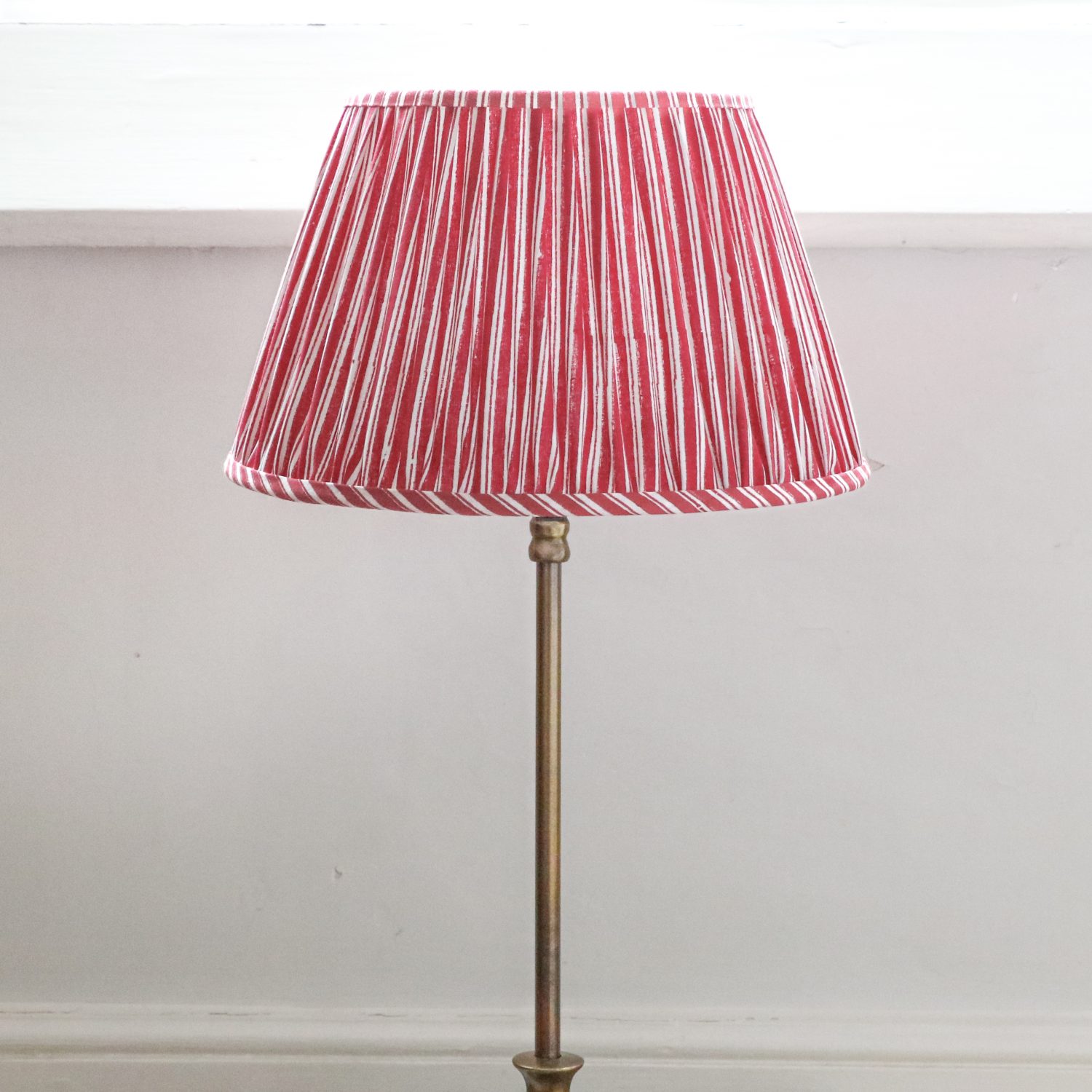 lampshades, block print lampshades, lighting, block print lighting, striped lampshades, handmade lampshades, English block print, indian bock print, block print home fabrics, block print homewares, shenouk, luxury lampshades, bespoke lampshades, blue lampshades, pink lampshades, English country style, English interiors