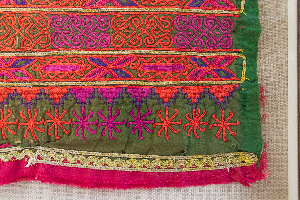 framed textiles, framed fabric, shenouk, indian textiles, indian embroidery, wall art, textiles as art, country house art, unique art, unique art for the home, framed fabric fragments, vintage embroidery, vintage fabric, vintage framed fabric, fabric art, indian sleeve cuffs, indian embroideries, framed embroidered panel
