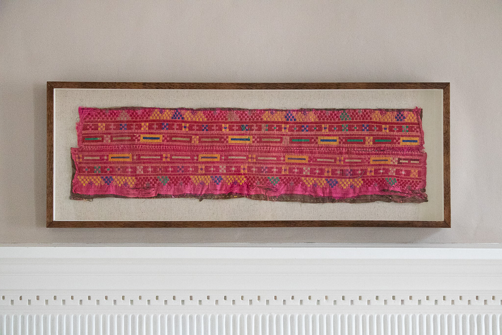 framed textiles, framed fabric, shenouk, indian textiles, indian embroidery, wall art, textiles as art, country house art, unique art, unique art for the home, framed fabric fragments, vintage embroidery, vintage fabric, vintage framed fabric, fabric art, indian sleeve cuffs, indian embroideries, framed embroidered panel