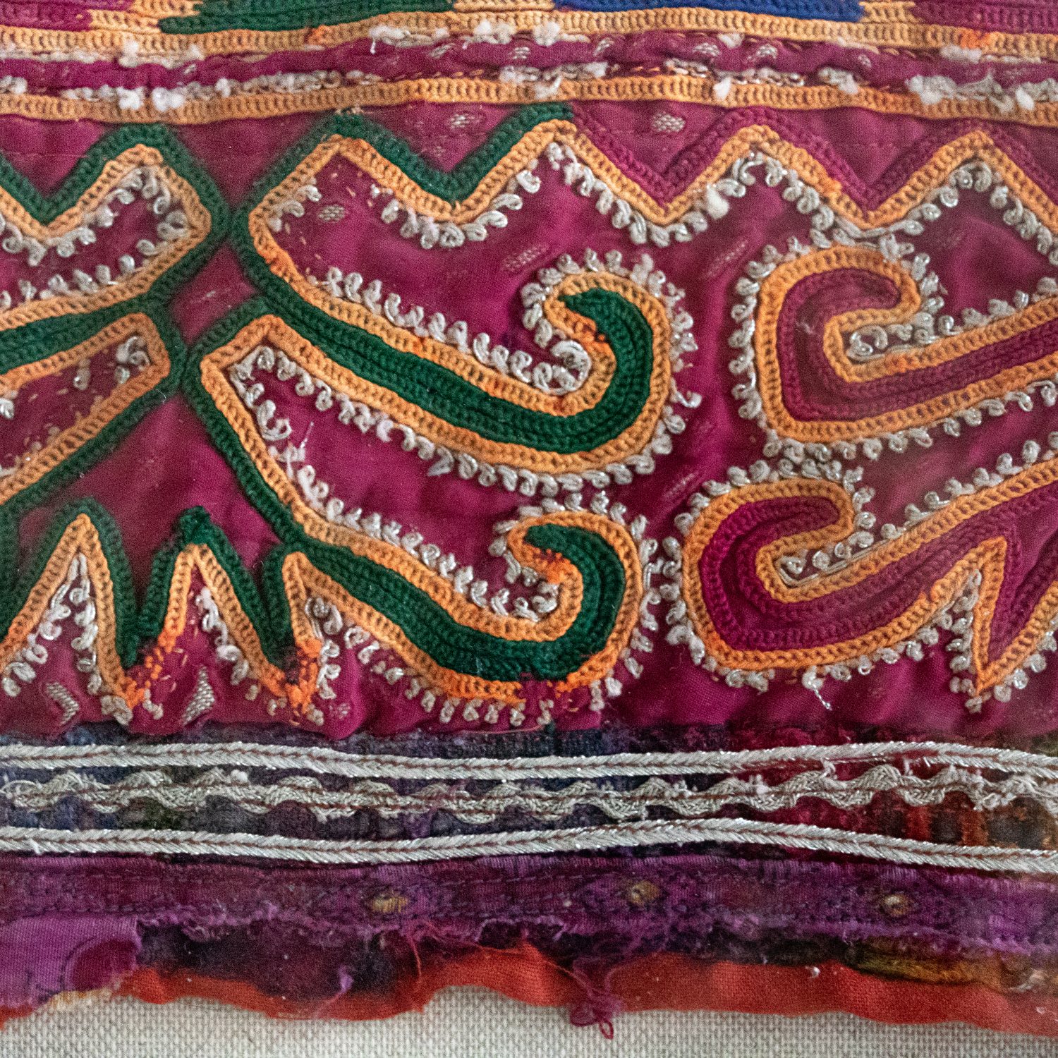 framed textiles, framed fabric, shenouk, indian textiles, indian embroidery, wall art, textiles as art, country house art, unique art, unique art for the home, framed fabric fragments, vintage embroidery, vintage fabric, vintage framed fabric, fabric art, indian sleeve cuffs, indian embroideries, framed embroidered panel