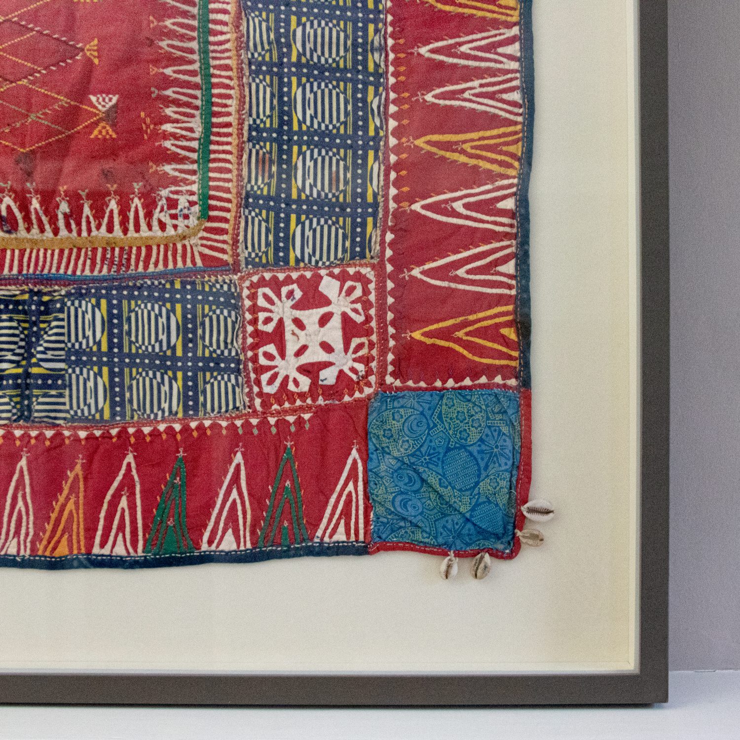 Hathaway Hill Vintage Framed Textile. Indian block print fabric. Block print fabric. Vintage indian textiles.