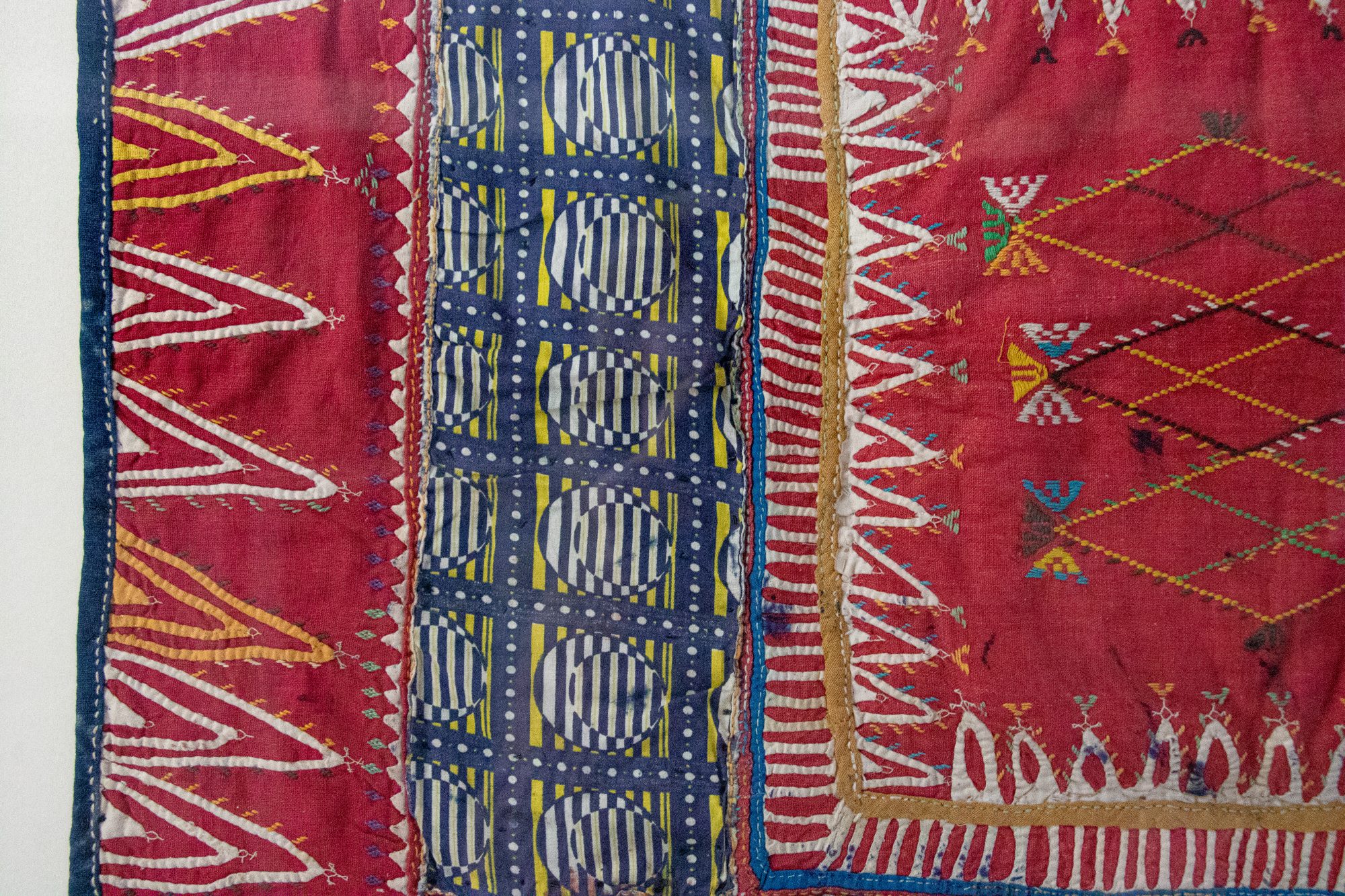 Hathaway Hill Vintage Framed Textile. Indian block print fabric. Block print fabric. Vintage indian textiles.