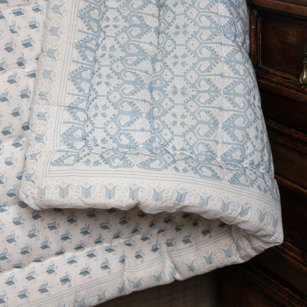 Block print quilts, block print lampshades, shenouk, bedroom decor, English block print, indian block print, indian textiles, quilts, lampshades, gathered lampshades, online shopping block print, online shopping homewares, online home fabrics, home fabrics, blue quilts, blue cushions, bedroom decor, teal quilt, aqua quilt, linen lampshades, luxury bed linen, uk quilts, uk lampshades, block print cushions, cushions, bedroom cushions