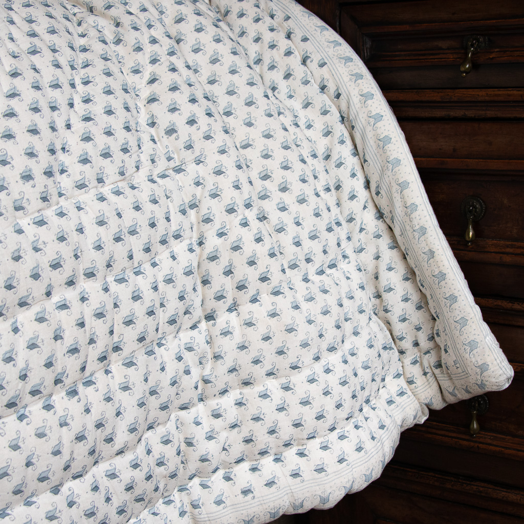 Block print quilts, block print lampshades, shenouk, bedroom decor, English block print, indian block print, indian textiles, quilts, lampshades, gathered lampshades, online shopping block print, online shopping homewares, online home fabrics, home fabrics, blue quilts, blue cushions, bedroom decor, teal quilt, aqua quilt, linen lampshades, luxury bed linen, uk quilts, uk lampshades, block print cushions, cushions, bedroom cushions