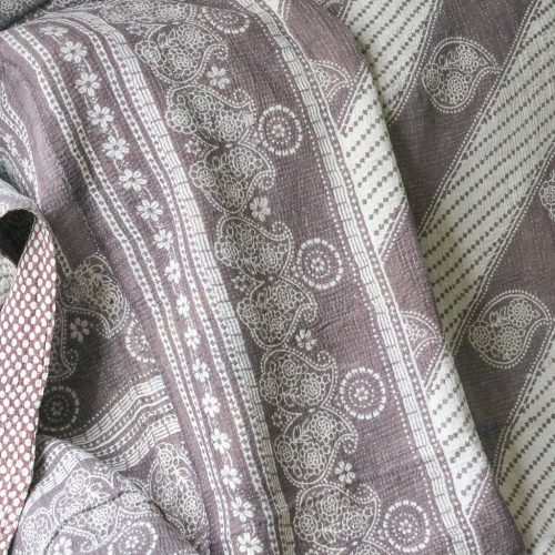 Teeti Kantha (Faded Plum & Chocolate)
