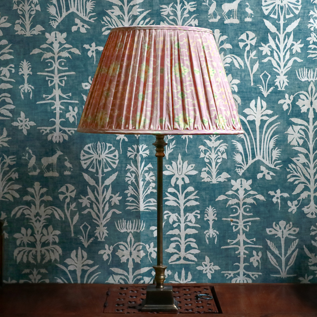 Henriette Lampshade. Indian block print fabric. Indian block print. Block print fabric. Sari lampshades. Block print lampshades