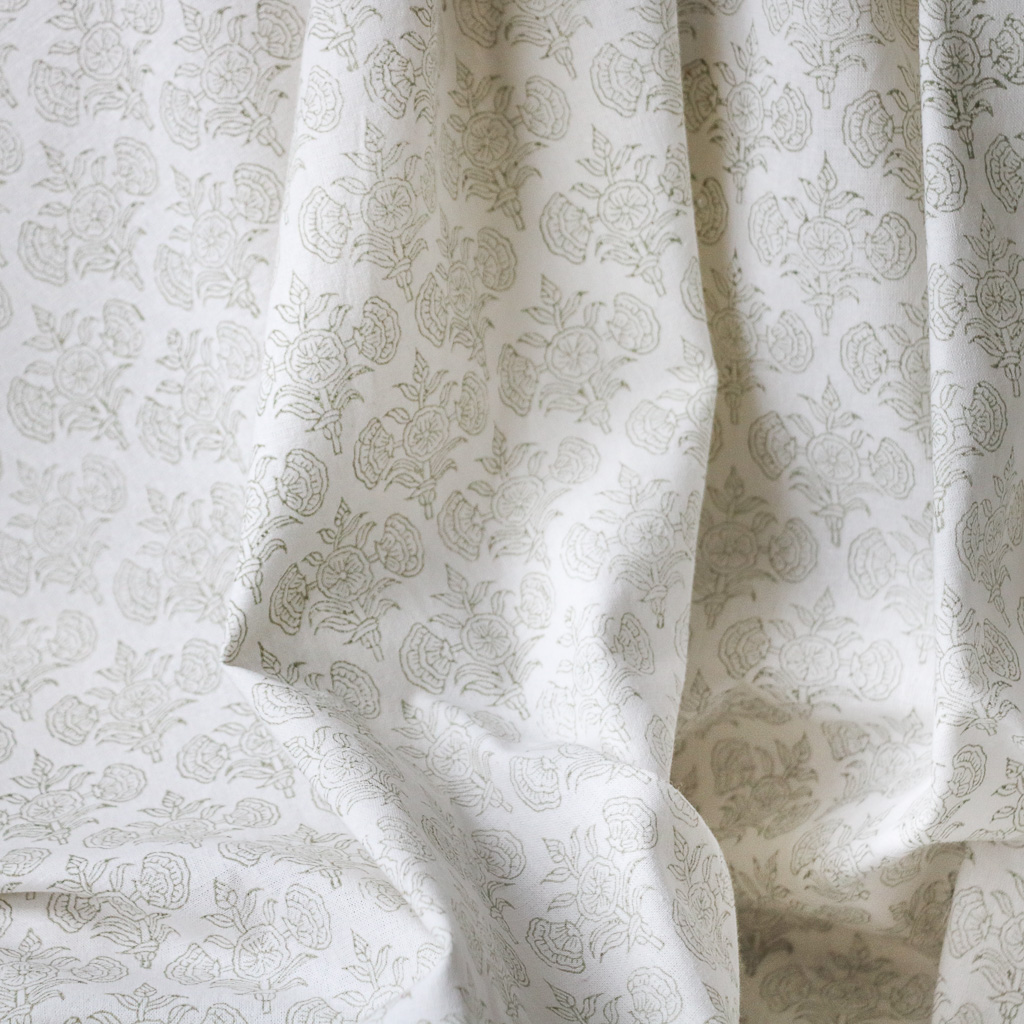 Astrid Sage Fabric. Indian block print fabric. Block print fabric. Astrid Sage Fabric. Indian block print fabric. Block print fabric.