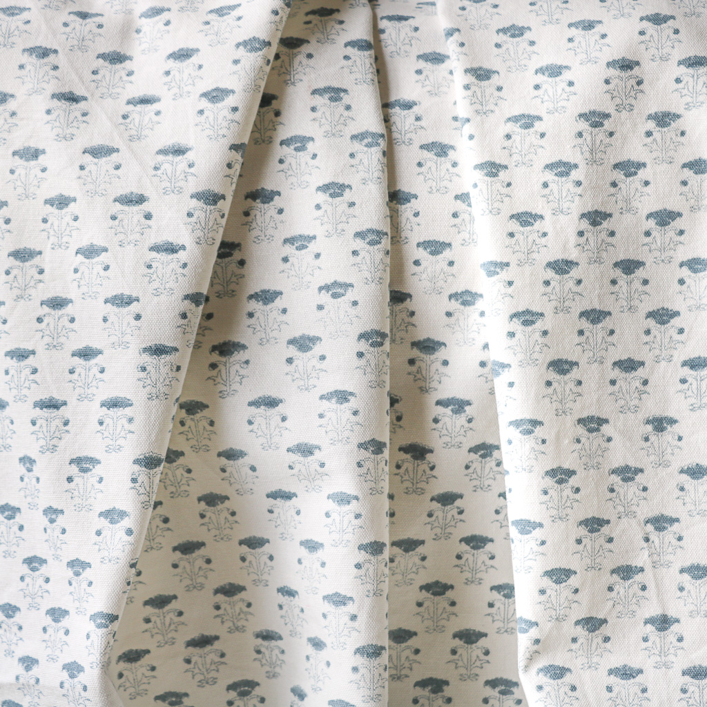 Bitta Fabric in Blue. Indian block print fabric. Block print fabric.