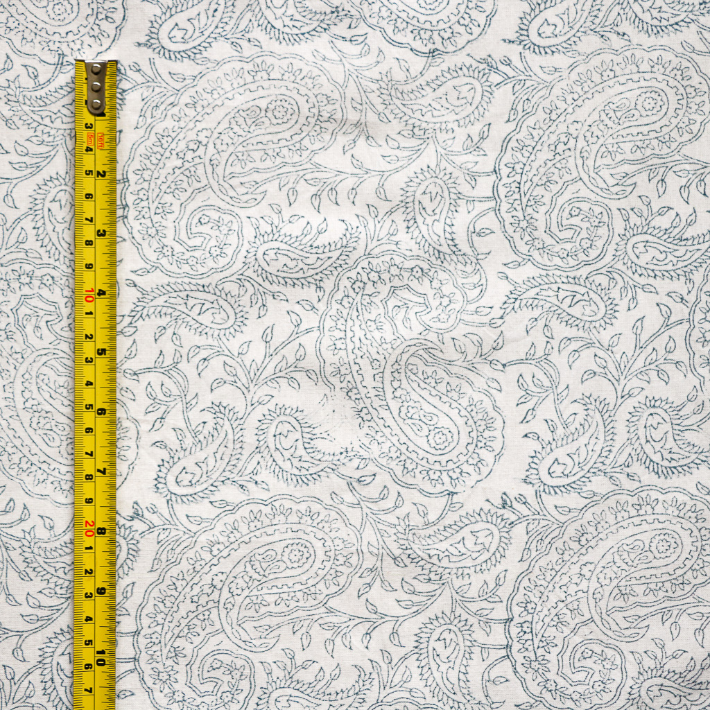 Denim Blue Jal Paisley Fabric. Indian block print fabric. Block print fabric. Denim Blue Jal Paisley Fabric. Indian block print fabric. Block print fabric.