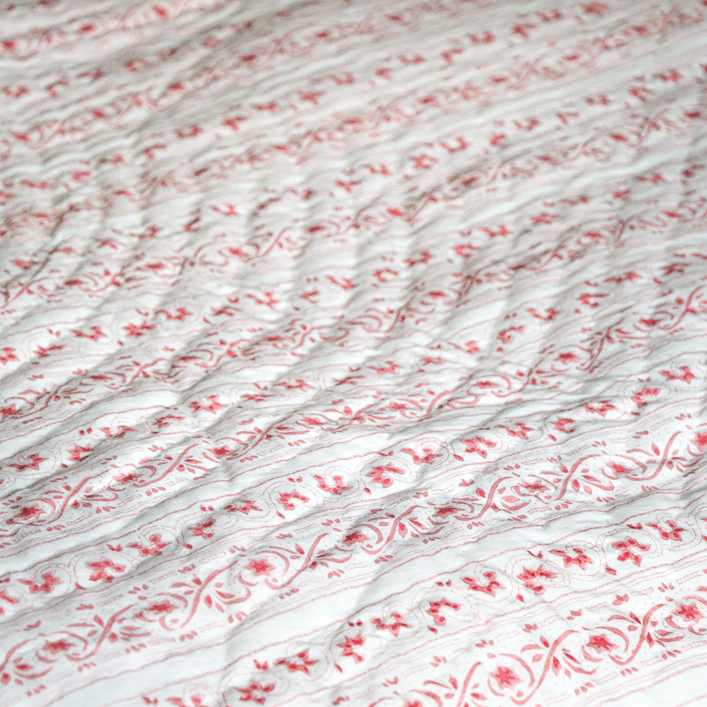 Mira & Adelaide Pique Bedcover. Indian block print. Indian block print quilts. Indian block print fabric. Block print fabric. Block print quilts.