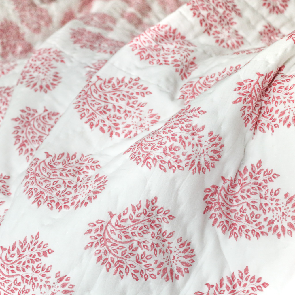 Mira & Adelaide Pique Bedcover. Indian block print. Indian block print quilts. Indian block print fabric. Block print fabric. Block print quilts.