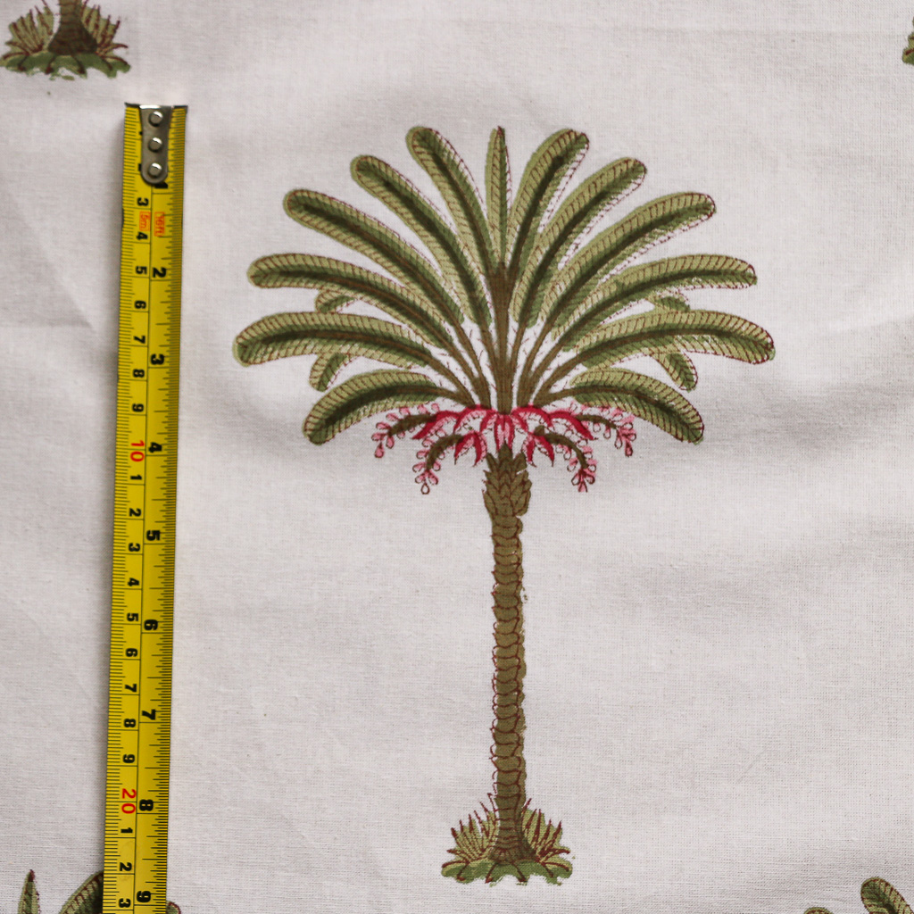 Palm Tree Fabric. Indian block print fabric. Block print fabric. Palm Tree Fabric. Indian block print fabric. Block print fabric.