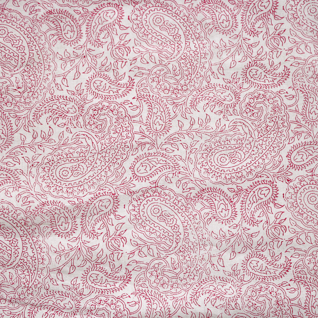 Berry Pink Jal Paisley Fabric. Indian block print fabric. Block print fabric. Berry Pink Jal Paisley Fabric. Indian block print fabric. Block print fabric.