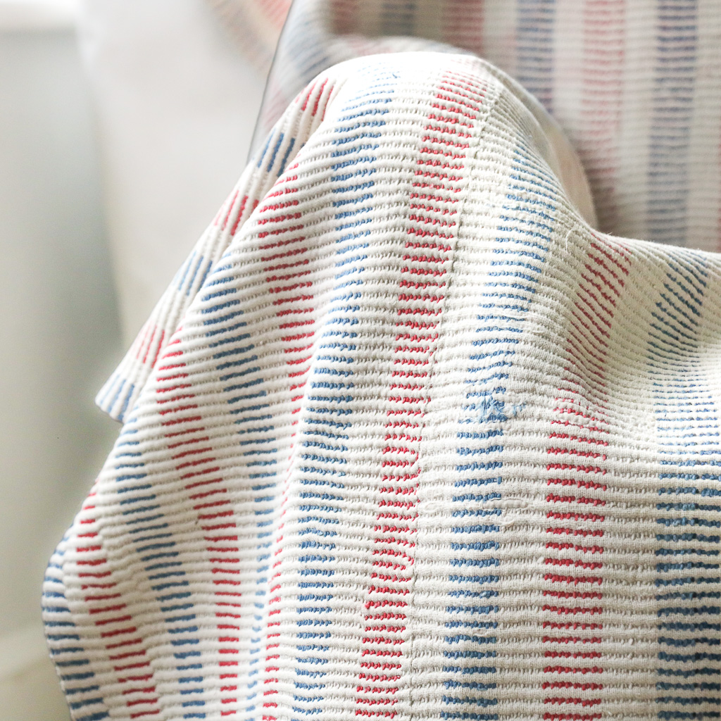 Rory (I) Blanket/Rug. Indian hand block print fabric. Block print fabric, vintage kantha, vintage textiles, indian textiles, Indian kantha, shenouk, Bengali blankets, Indian rugs, Vintage Indian Rugs