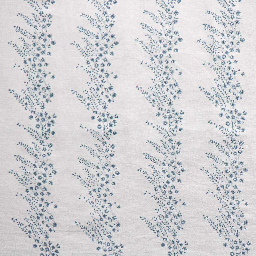 Selina Fabric in Denim Blue. Indian block print fabric. Block print fabric. Selina Fabric in Denim Blue. Indian block print fabric. Block print fabric.