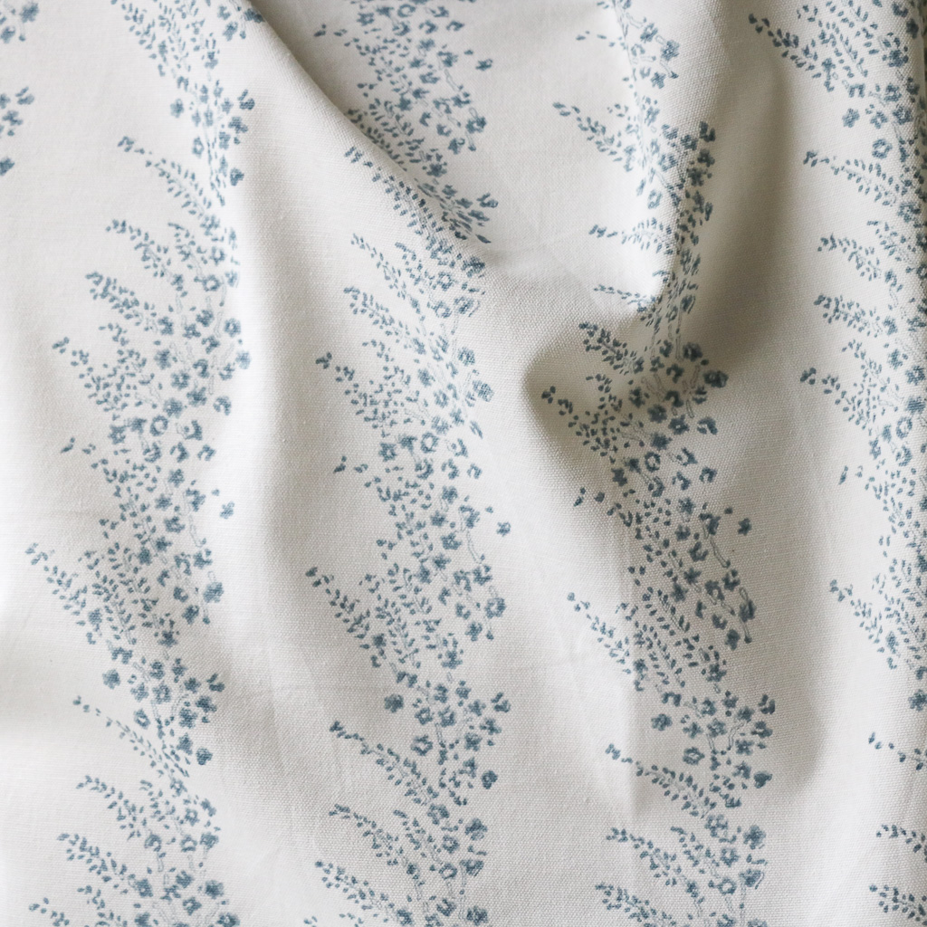 Selina Fabric in Denim Blue. Indian block print fabric. Block print fabric. Selina Fabric in Denim Blue. Indian block print fabric. Block print fabric.