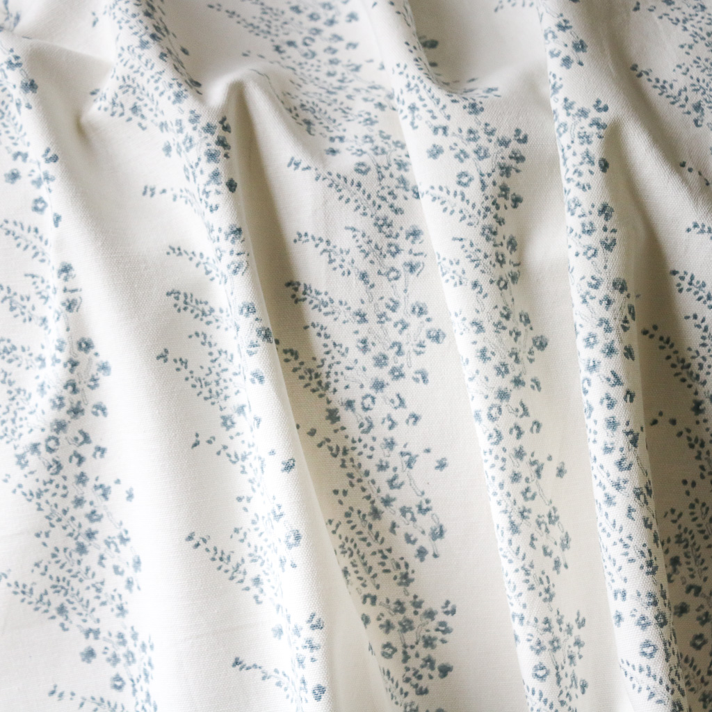 Selina Fabric in Denim Blue. Indian block print fabric. Block print fabric. Selina Fabric in Denim Blue. Indian block print fabric. Block print fabric.