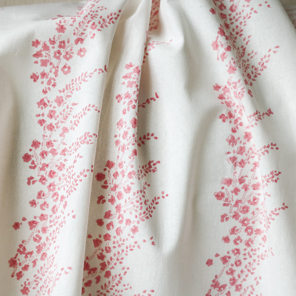 Selina Fabric in Rose. Indian block print fabric. Block print fabric. Selina Fabric in Rose. Indian block print fabric. Block print fabric.