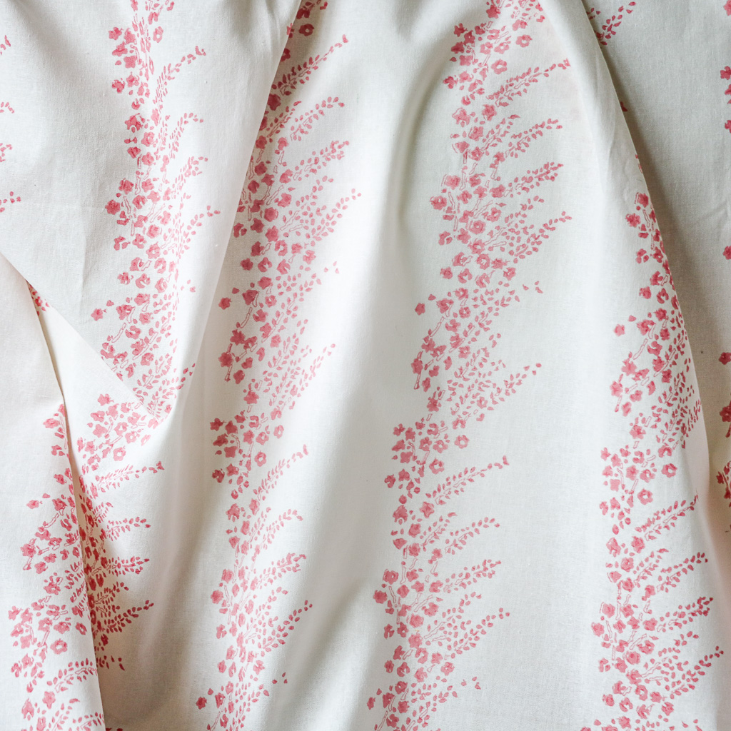 Selina Fabric in Rose. Indian block print fabric. Block print fabric. Selina Fabric in Rose. Indian block print fabric. Block print fabric.