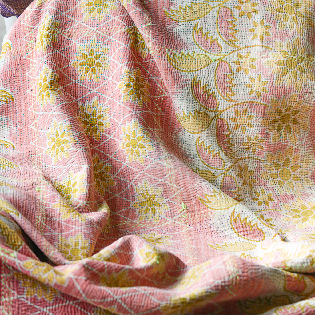 Ursula Kantha. Indian hand block print fabric. Block print fabric. Indian vintage kantha Ursula Kantha. Indian hand block print fabric. Block print fabric. Indian vintage kantha