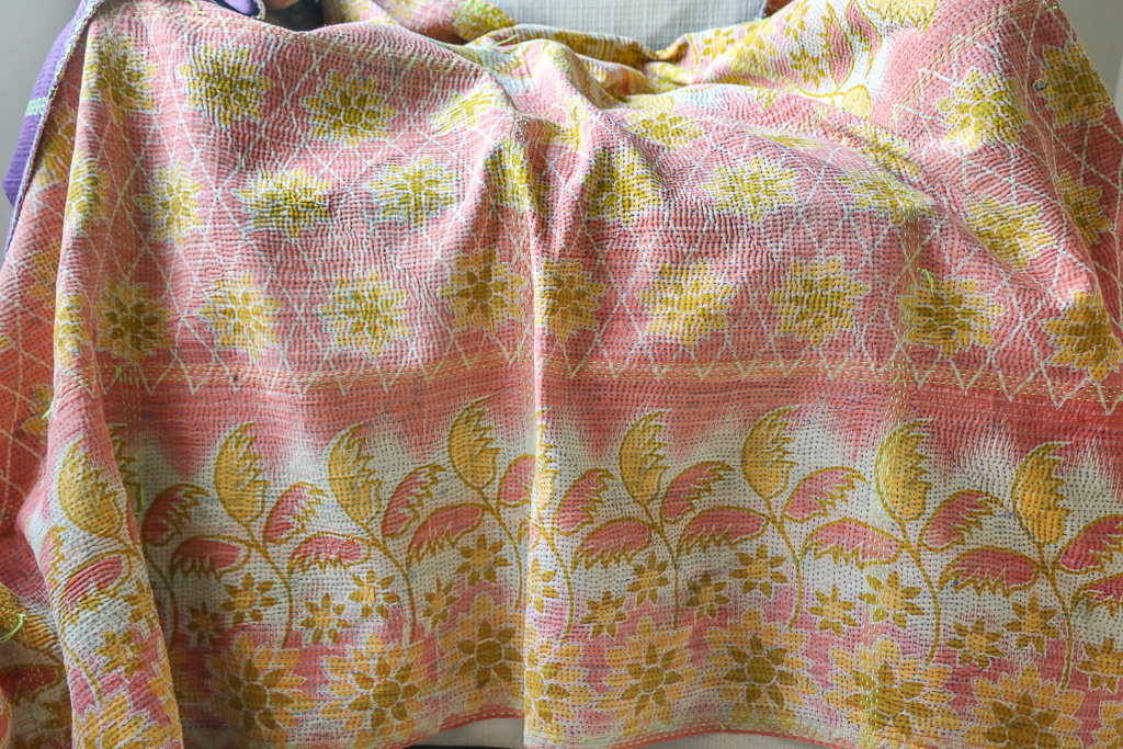 Ursula Kantha. Indian hand block print fabric. Block print fabric. Indian vintage kantha Ursula Kantha. Indian hand block print fabric. Block print fabric. Indian vintage kantha