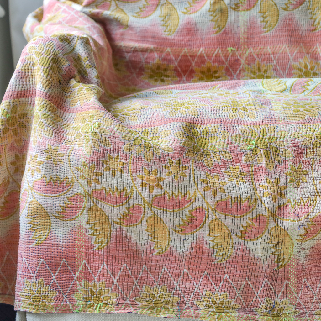 Ursula Kantha. Indian hand block print fabric. Block print fabric. Indian vintage kantha Ursula Kantha. Indian hand block print fabric. Block print fabric. Indian vintage kantha