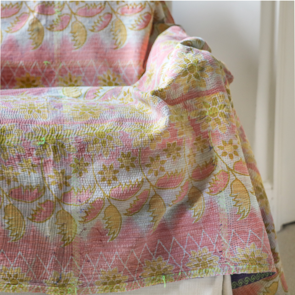 Ursula Kantha. Indian hand block print fabric. Block print fabric. Indian vintage kantha Ursula Kantha. Indian hand block print fabric. Block print fabric. Indian vintage kantha