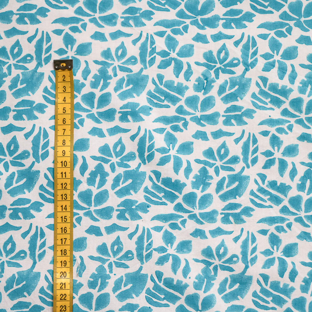 Aqua Floral Fabric. Indian block print fabric. Block print fabric. Aqua Floral Fabric. Indian block print fabric. Block print fabric.