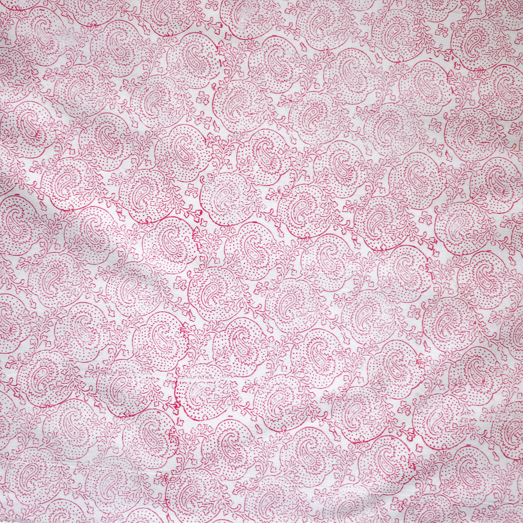 Pink Paisley Vine Block Print Fabric. Indian block print fabric. Block print fabric. Pink Paisley Vine Block Print Fabric. Indian block print fabric. Block print fabric.