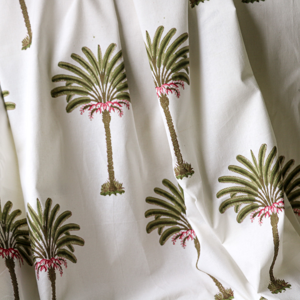 Palm Tree Fabric. Indian block print fabric. Block print fabric. Palm Tree Fabric. Indian block print fabric. Block print fabric.