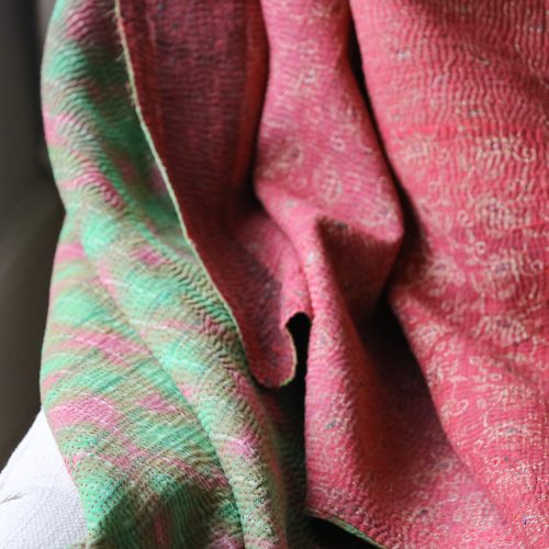 Antara Kantha. Indian hand block print fabric. Block print fabric. Indian vintage kantha