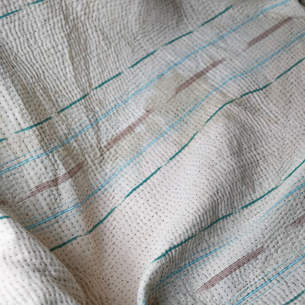 Leila Kantha. Indian hand block print fabric. Block print fabric. Indian vintage kantha Leila Kantha. Indian hand block print fabric. Block print fabric. Indian vintage kantha