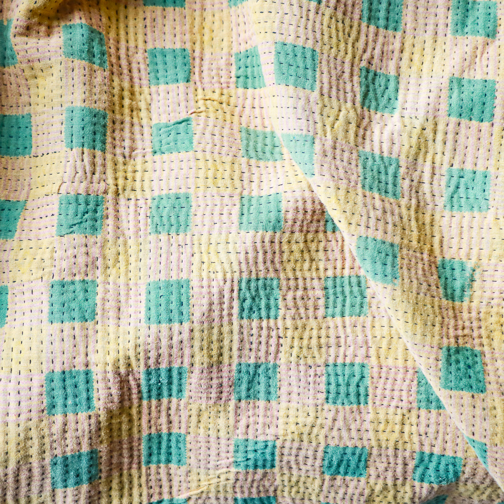 Leila Kantha. Indian hand block print fabric. Block print fabric. Indian vintage kantha Leila Kantha. Indian hand block print fabric. Block print fabric. Indian vintage kantha