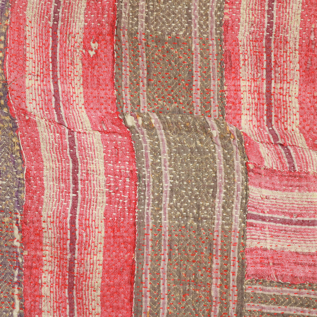 Shruti Kantha. Indian hand block print fabric. Block print fabric, vintage kantha, vintage textiles, indian textiles, Indian kantha, Bengali blankets