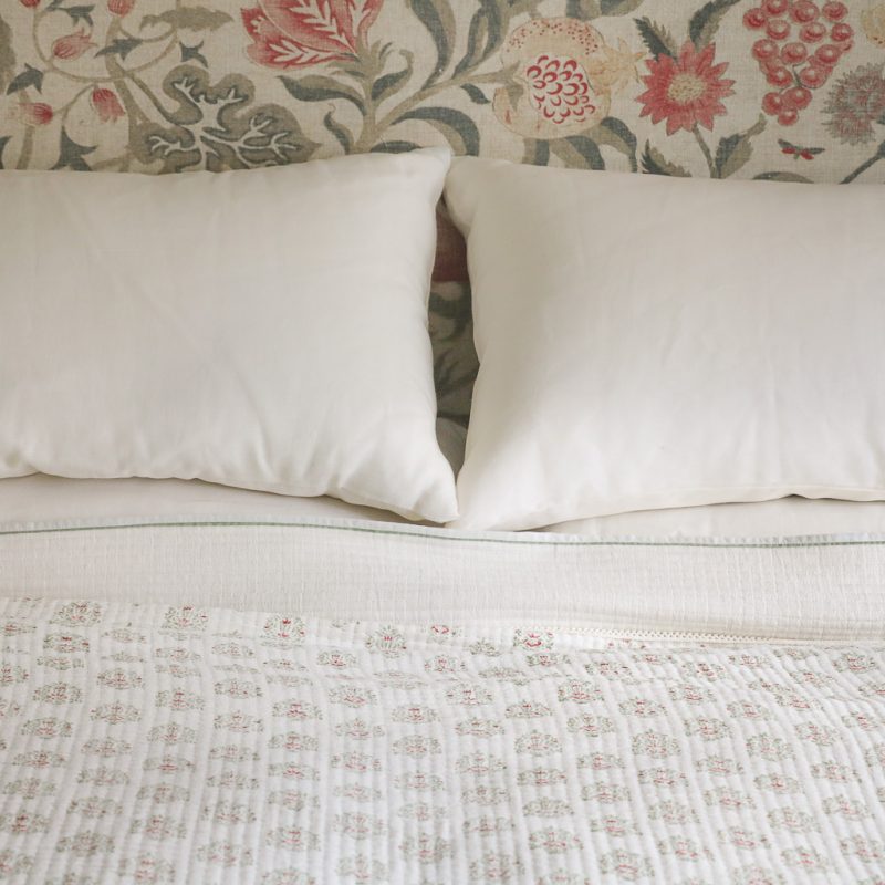 Navina & Adelaide Coverlet, indian block print, indian block print textiles, block print bedding, block print quilts, indian textiles, quits, shenouk, block print