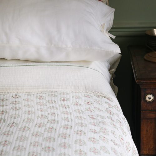 Navina & Adelaide Coverlet, indian block print, indian block print textiles, block print bedding, block print quilts, indian textiles, quits, shenouk, block print