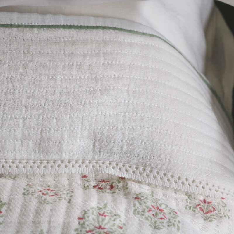 Navina & Adelaide Coverlet, indian block print, indian block print textiles, block print bedding, block print quilts, indian textiles, quits, shenouk, block print