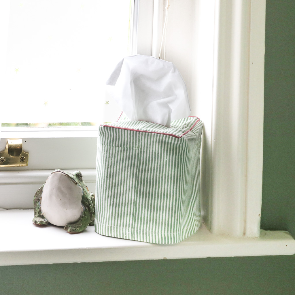 Eloise Tissue Box Cover in Willow, shenouk, tissue box covers, tissue box holders, bedroom accessories, indian block print, block print fabrics, home accessories