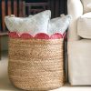 Saria Jute Storage Basket, Indian Jute, Indian Dhurries, shenouk