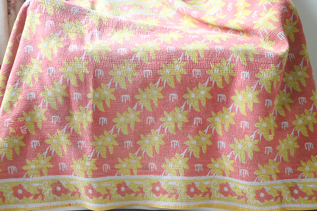 Zillah Kantha. Indian hand block print fabric. Block print fabric, vintage kantha, vintage textiles, indian textiles, Indian kantha, Bengali blankets Zillah Kantha. Indian hand block print fabric. Block print fabric, vintage kantha, vintage textiles, indian textiles, Indian kantha, Bengali blankets